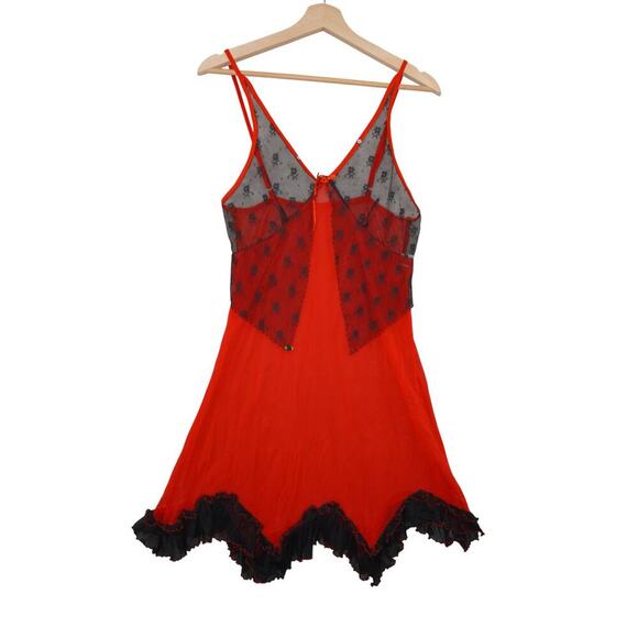 Yandy Other - Yandy Red & Black Sheer Skull Lace Slip Dress L/XL – Gothic Punk Mesh Babydoll